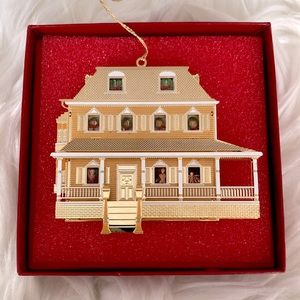 NEW Bing & Grøndahl 3-D Mini Dollhouse 24KT Gold Finish Xmas Ornament Decoration